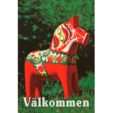 Garden Flag - Valkommen Dala Horse